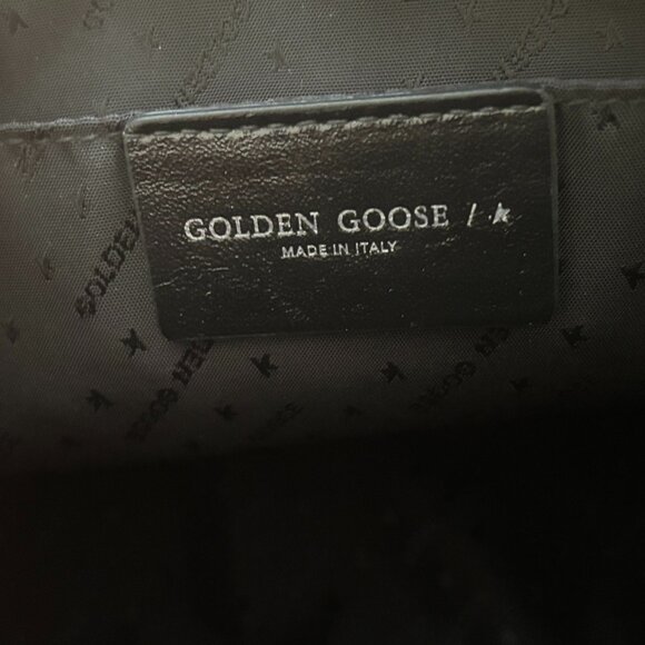 Golden Goose Black Studded Leather Shoulder Bag With Star - Picture 6 of 12